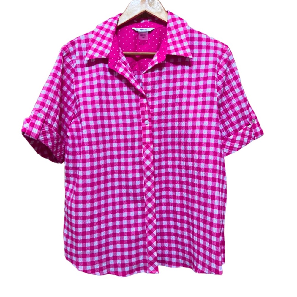 ALIA BUTTON DOWN TOP PETITE 12P